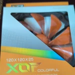 Xigmatek 120MM Orange White Case Fan, Hydraulic Bearing, 56 Cfm, 3-PIN. Fixed Price $12.00.