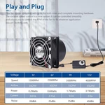 Small Axial Exhaust Fan 80MM 12V Dc Ac Plug Dual Ball Bearings Air. Fixed Price $27.75.