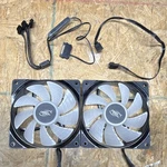 Deepcool 120MM Rgb Black/white Plastic Case Fans, 4-PIN Connector, 2-PACK. Fixed Price $9.99.