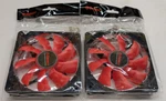 Lot Of Two Enermax UCEV12 Twister Red Fire 120MM Case Fan 12V 0.25A. Fixed Price $9.99.