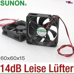 Very Quiet Fan Cooler Sunon 60X60X15 60MM HA60151V4 14DB 2500RPM Silent. Fixed Price $13.44.