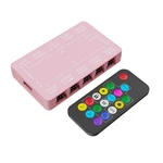 Vetroo 20-PORT 5V 3PIN Argb And 12V 4PIN Pwm Fan Hub W/ Remote Control Pink. Fixed Price $19.99.