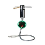 Kbinter Mini Usb Led Clock Fan With Real Time Display, Powered 1 Pack. Fixed Price $19.29.