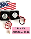 2PCS Gdstime 5V 2PIN 2510 25X25X10MM 5BLADE Mini Small Dc Brushless Cooling Fan. Fixed Price $8.50.