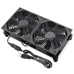 Dual 120MM 5V Usb Fans 102CFM Big Airflow Cooling For Router Tv Box Computer. Fixed Price $44.31.