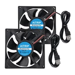 Aitrip 2PCS 80MM Usb Fan 5V Brushless 8025 80X25MM For Cooling. Fixed Price $12.94.