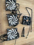 4X Thermaltake 120MM Case Fans, 3X Rgb 1X Black, TT-1225 And 3-1 Connector. Fixed Price $35.82.