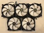 Antec F12, 120MM Pc Case Fan High Performance, 3-PIN Connector, 5 Pack. Fixed Price $12.00.