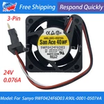 Faunc Servo Cooling Fan For Sanyo A90L-0001-0507#A 9WF0424F6D03 24V 3-PIN 0.076A. Fixed Price $19.50.