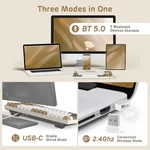 Royal Kludge RK84 Rgb, BT5.0/2.4G/USB-C, Yellow Switch Macchiato White. Fixed Price $45.12.