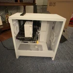 Nzxt H5 Flow Atx Mid Tower Case White Steel W/ Tempered Glass Side Panel. Fixed Price $500.00.
