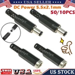 100/10PCS Dc Power Male Plug 5.5MM X 2.1MM Connector Jack Adapter. Fixed Price $13.49.