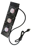Min Quan MQ12038HBL Rackmount 110/120V 50/60HZ 0.28/0.26A Triple Cooling Fan 19". Fixed Price $35.00.