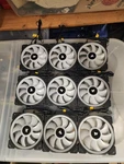 9 X Corsair LL120 Rgb Black 120MM Icue Premium Pc Case Fans - New Never Used. Fixed Price $120.00.