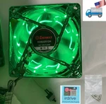 New Enermax 80MM 25MM Green 3PIN Led Smart Case Cooling Fan + Thermal Control. Fixed Price $12.99.