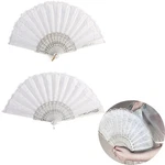 2 Pack Lace Folding Japanese Chinese Handheld Fans For Bridal Dancing Pro.... Fixed Price $15.87.