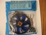 Akust 8CM Upgrade Fan 9CM Mounts In Hole 3-SPEEDS. Blue Blades.. Fixed Price $10.50.