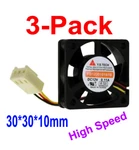 Ys Tech FD123010107B 12V 0.11A High Speed 3PIN 30X30X10MM Fan. Fixed Price $9.99.
