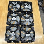 Lot 6 Fans Rgb New Corsair 120MM Case 12V Dc , 4 Pin 0.30A. Fixed Price $30.00.