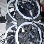 Cooler Master 120MM Rifle Bearing Case Fan White Led 1200RPM DC12V Black Plastic. Fixed Price $6.99.