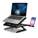Siig Laptop Stand, Ergonomic Adjustable Riser Smart Phone Holder Black. Fixed Price $42.91.