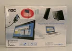 Aoc 15.6" Lcd Usb Slim Monitor 3.0 Led With Foldable Stand & Free Case - Black. Fixed Price $59.99.