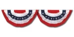 Usa Patriotic Bunting 2 Pack Set 1.5 X 3 Pleated Mini Fans With Stars. Fixed Price $22.22.