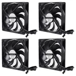 4-PACK 120MM 120X120X25MM 12V Black Computer Case Fans High Performance Cooling. Fixed Price $23.15.