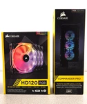 Corsair Rgb Ultimate Cooling Kit: HD120 (3-PACK) + Commander Pro Control -B1. Fixed Price $99.95.