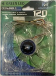 Kingwin CFGN-012LB 120MM Clear Green Led Case Fan 3. Fixed Price $11.99.