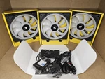 Corsair 3 Pack Series Led Fans LL120 Rgb, Light Controller, 120MM Kit, Black. Fixed Price $50.00.