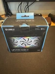 Lian Uni Fan SL120 3-PACK Daisy-chain Argb Case With Controller White. Fixed Price $40.00.