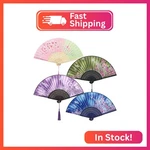 Aneco Pieces Folding Bamboo Handheld Silk Fabric Holding (4. Fixed Price $12.83.