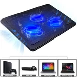 Usb Cooler Laptop Cooling Pad 3 Fan Stand Quiet Led Light Radiator 15" -17" Slim. Fixed Price $22.75.