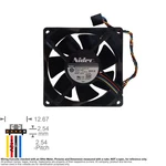 Fan Muffin Cooling 92MM 92X92X32 Nidec M35172-35DEL3F 0N790P 0.55A. Fixed Price $10.00.