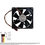 Fan Muffin Cooling 92MM 92X92X25 Foxconn PV902512L 1SF 2J 0.16A. Fixed Price $9.00.