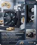 120L/MIN Hydraulic Oil Cooler 24V Fan Cooling System High Efficiency Unit. Fixed Price $277.32.