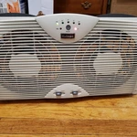 Holmes Dual Blade Twin Window Fan With Led One Touch Thermostat CONTROLHWF0910AT. Fixed Price $45.00.