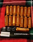 15 Gld/orng Jdmspeed M12X1.5 60MM Extnd Forged Aluminum Tuner Racing Lug Nuts. Fixed Price $9.99.