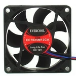 Evercool 70MM X 25MM 12V EC7025M12CA Computer Case Ball Bearing Fan 3-PIN. Fixed Price $9.99.