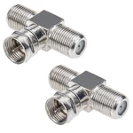 Rfadapter Coaxial Cable Splitter, Tv 2 In 1 Out Pack, Silver. Fixed Price $9.15.