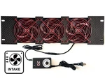 3U Rackmount Cooling Intake Fan Red Grille Panel Quiet High-airflow 19" Server. Fixed Price $99.99.