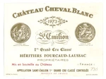 Chateau Cheval Blanc Wine Label 1973 France French Grand Cru Classe. Fixed Price $9.95.