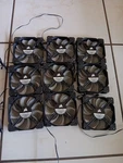 Lot 9 Fans New Corsair 120MM Case 12V Dc , Pin 0.30A. Fixed Price $36.00.