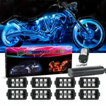 8 Pods Million Multi-color Rgb Motorcycle Underglow Neon Led Accent Lights Kit. Fixed Price $47.51.