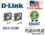 Set Of 2X Slim Version Replacement Fans For D-link DES-1228P. Fixed Price $43.95.