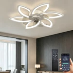 Luxury 6 Flame Led Ceiling Fan Silent Adjustable Brightness Remote App Control. Fixed Price $74.19.