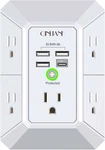5 Outlet Extender Surge Protector Multi Plug Wall Adapter Usb Charger Ports With. Fixed Price $13.49.