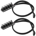 Teamprofitcom 5-WAY Pwm Fan Hub Splitter Cable, 4-PIN/3-PIN, 14 2-PACK. Fixed Price $20.69.