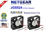 Pack Quiet Replacement Fans For Netgear JGS524 (2-FAN Version). Fixed Price $39.95.